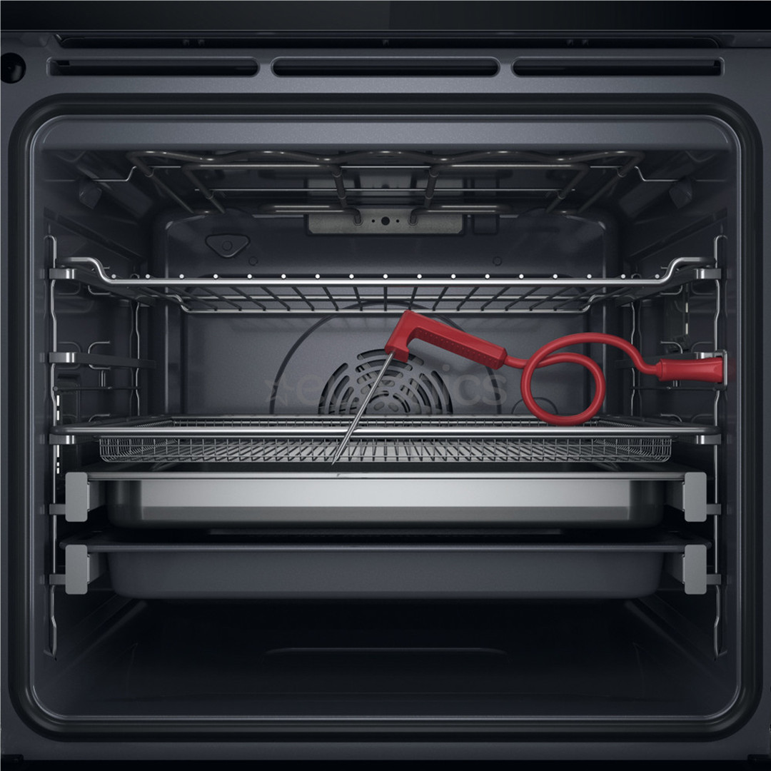 Whirlpool, 73 L, hydrolytic cleaning, black - Built-in oven