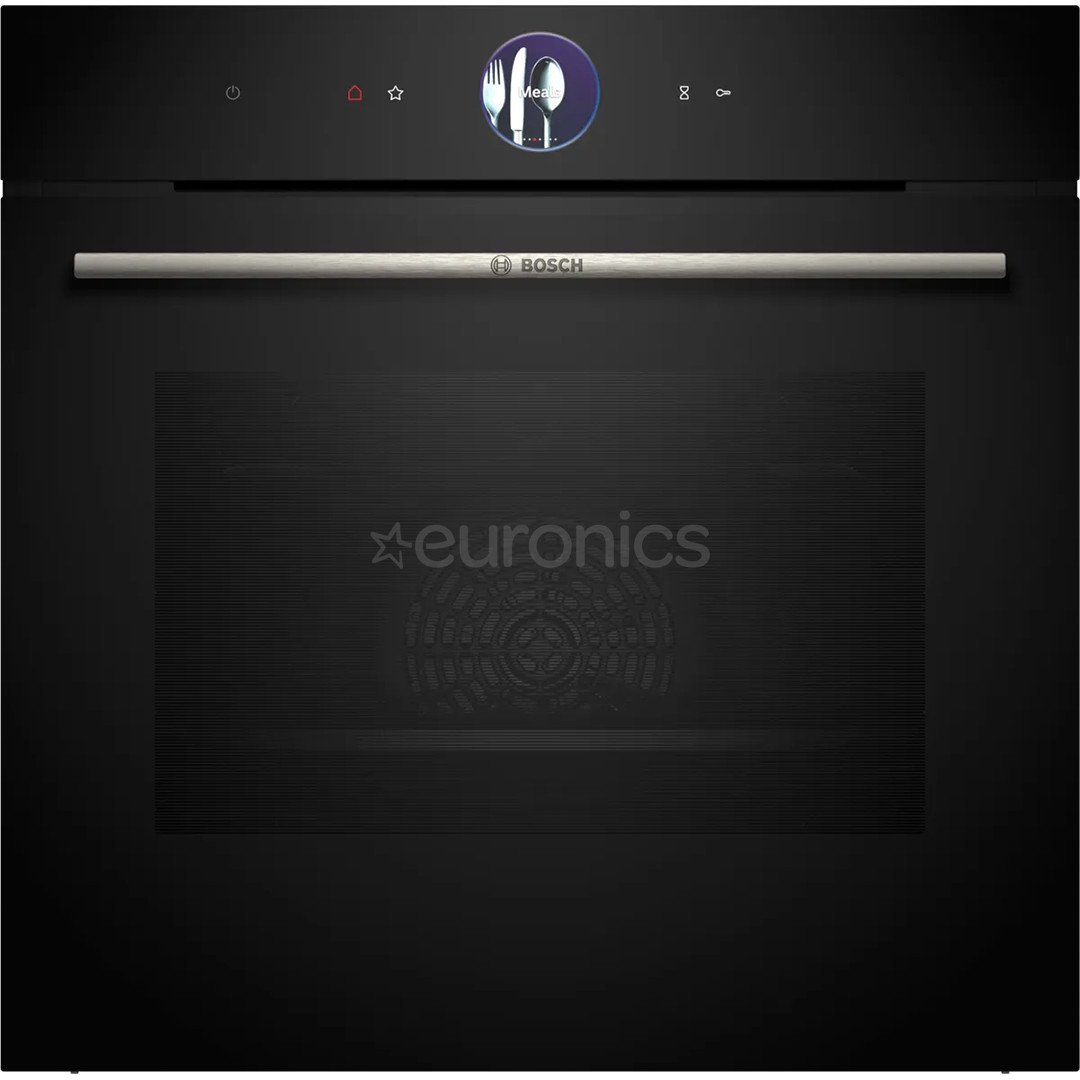 Bosch Series 8, 71 L, pyrolytic cleaning, black - Built-in oven