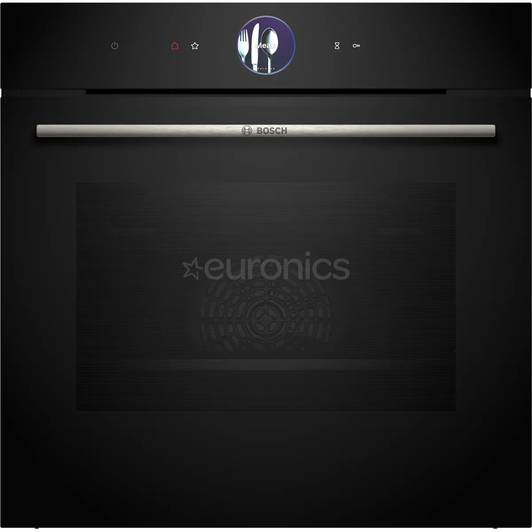 Bosch Series 8, 71 L, pyrolytic cleaning, black - Built-in oven