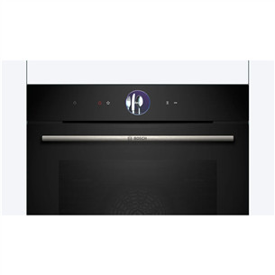Bosch Series 8, 71 L, pyrolytic cleaning, black - Built-in oven