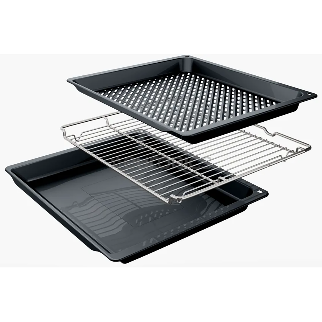 Bosch Series 8, 71 L, pyrolytic cleaning, black - Built-in oven