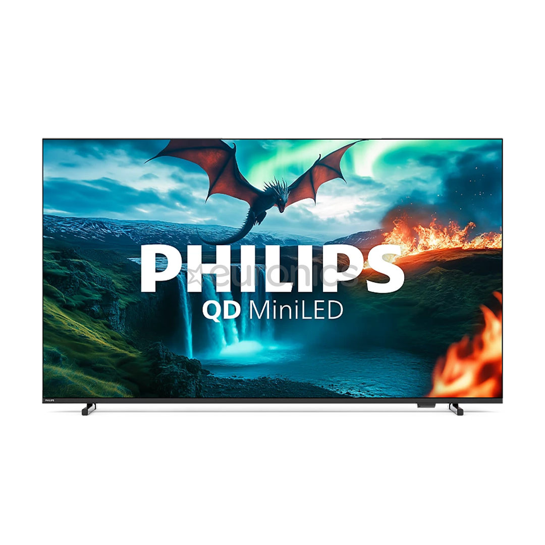Philips MLED820, 65'', 4K UHD, QD Mini LED, must - Teler
