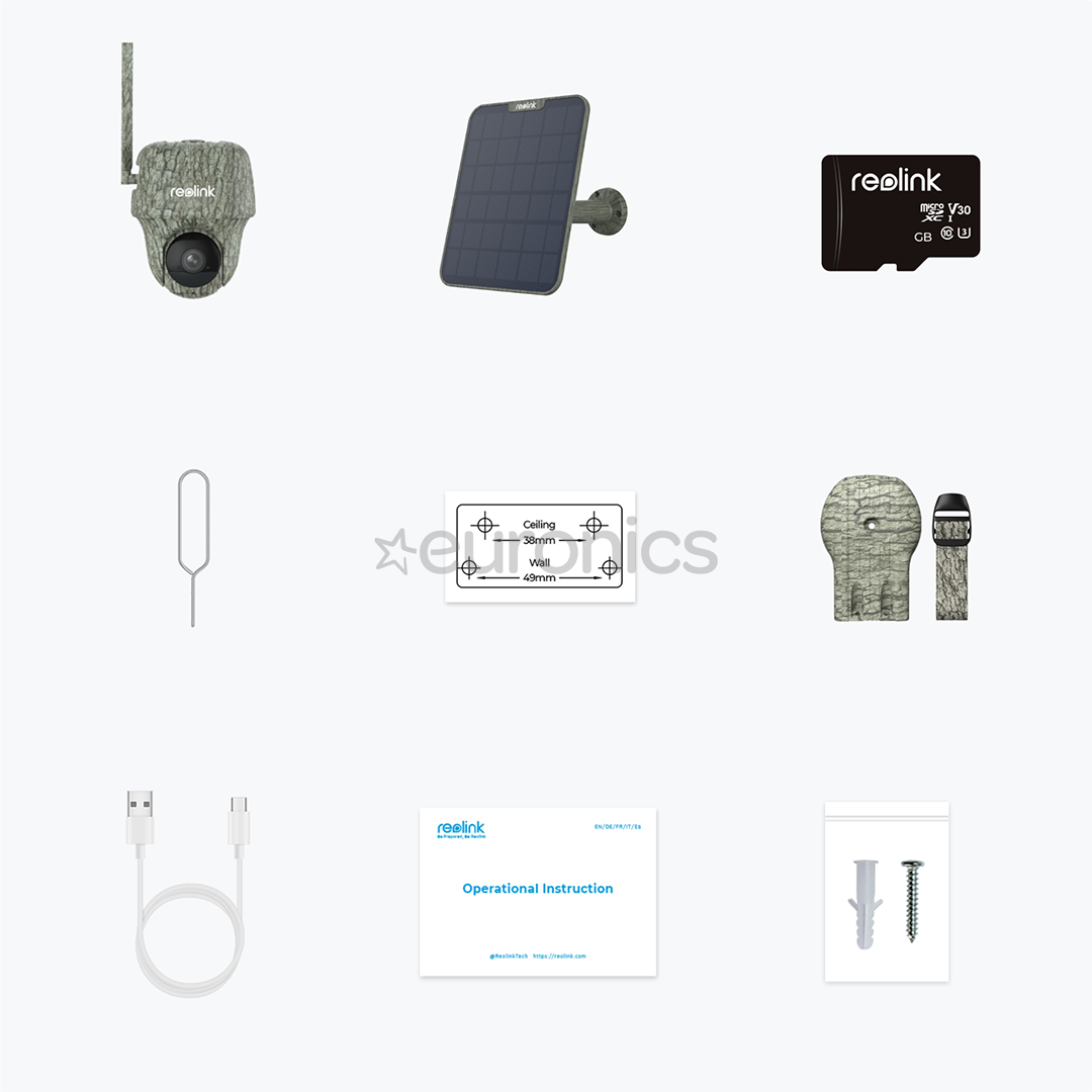 Reolink Go Series G450 + Solar Panel 2, 8 MP, 4G LTE, battery powered, night vision - Hunting Camera with Solar Panel