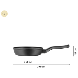 WMF PermaDur Premium, 20 cm, must - Praepann