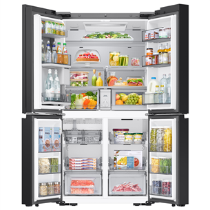 Samsung Bespoke AI Home, 654 L, kõrgus 186 cm, must - SBS-külmik