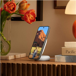 Google Pixel Pixelsnap Charger with Stand, Qi2, helesinine/valge - Juhtmevaba laadija