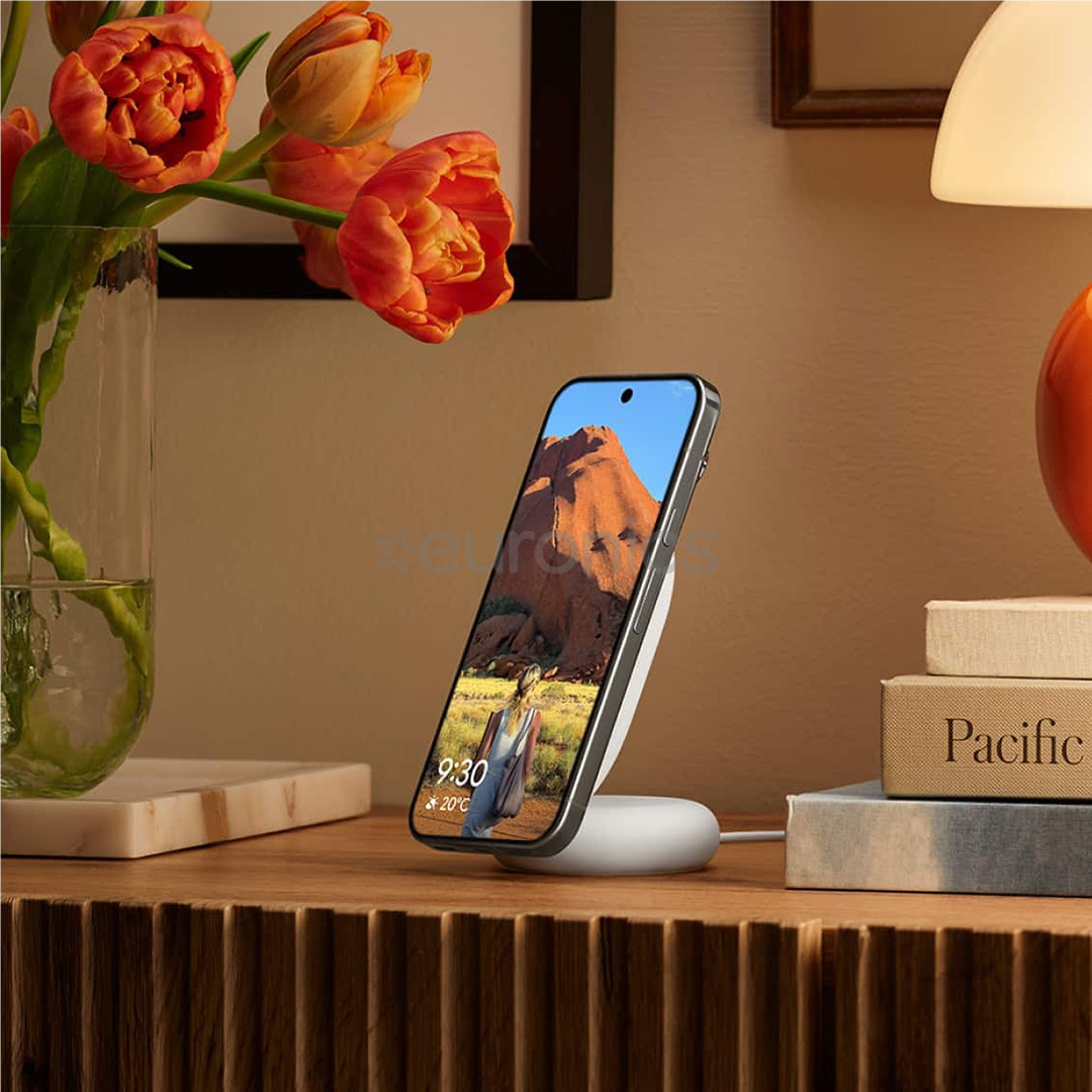 Google Pixel Pixelsnap Charger with Stand, Qi2, helesinine/valge - Juhtmevaba laadija