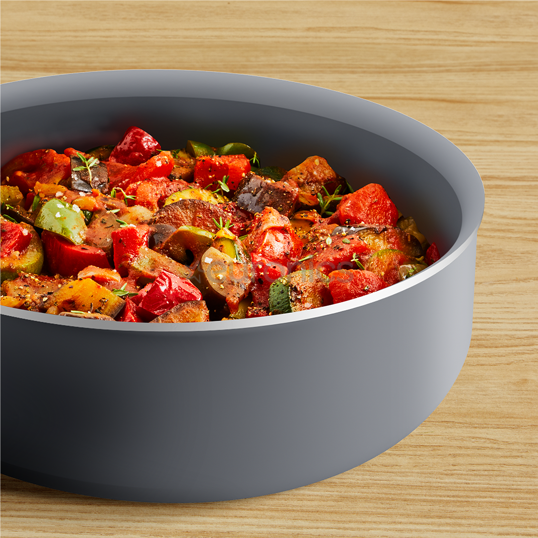 Tefal Halo, 24 см, серый - Кастрюля + крышка
