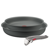 Tefal Ingenio Halo, 22/26 см, 3 предмета, серый - Комплект сковородок + съемная ручка