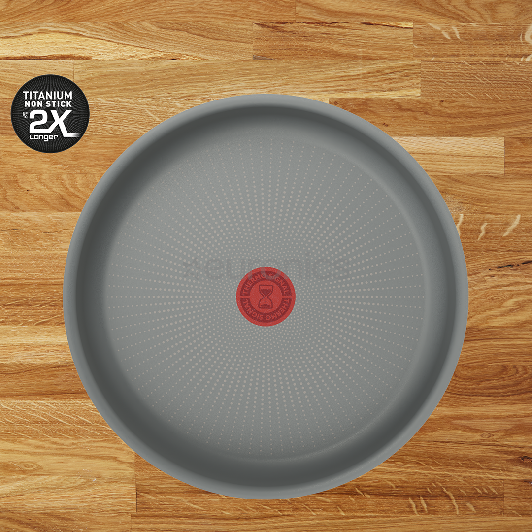 Tefal Ingenio Halo, 22/26 см, 3 предмета, серый - Комплект сковородок + съемная ручка