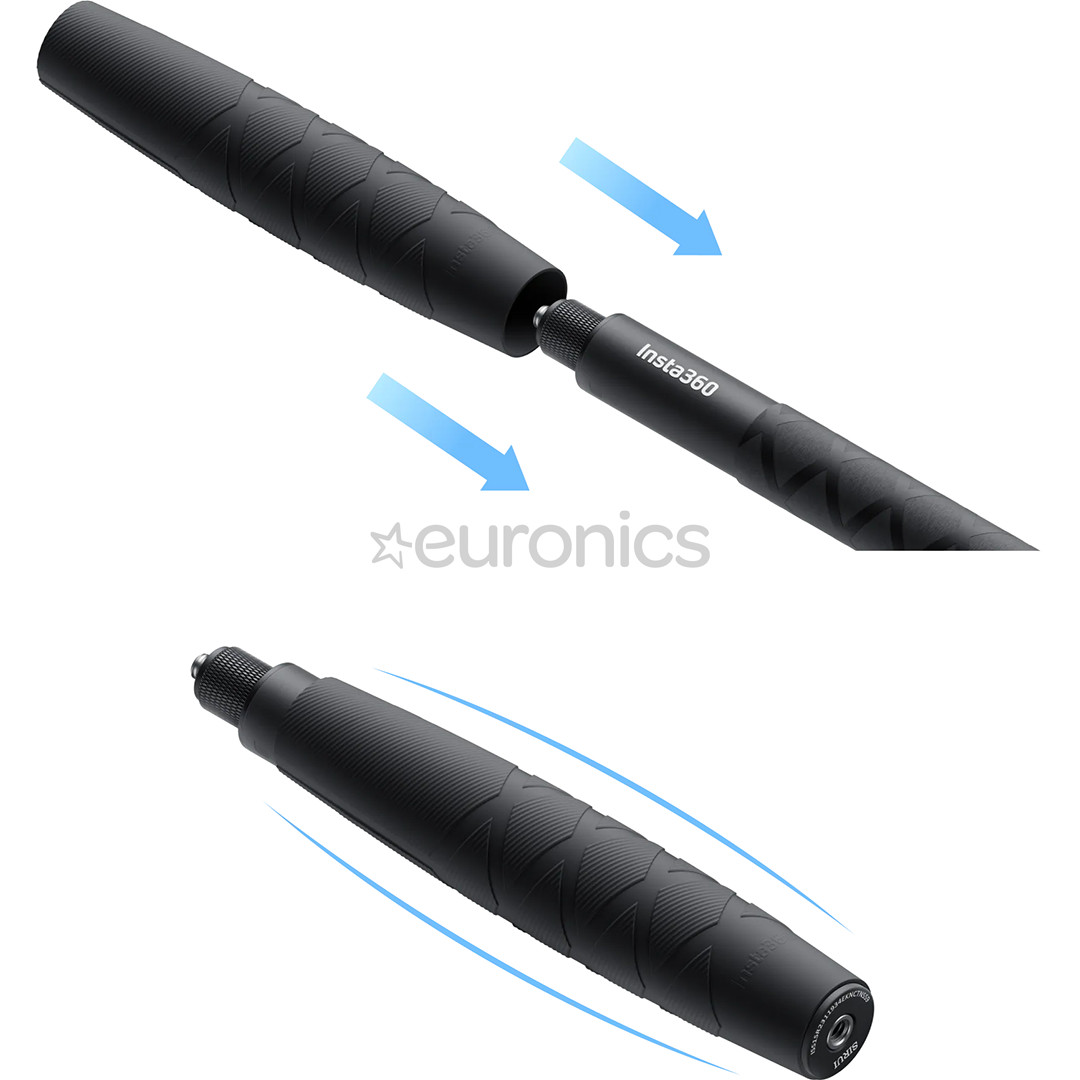 Insta360 85cm Invisible Selfie Stick, must - Kaamera käsistatiiv