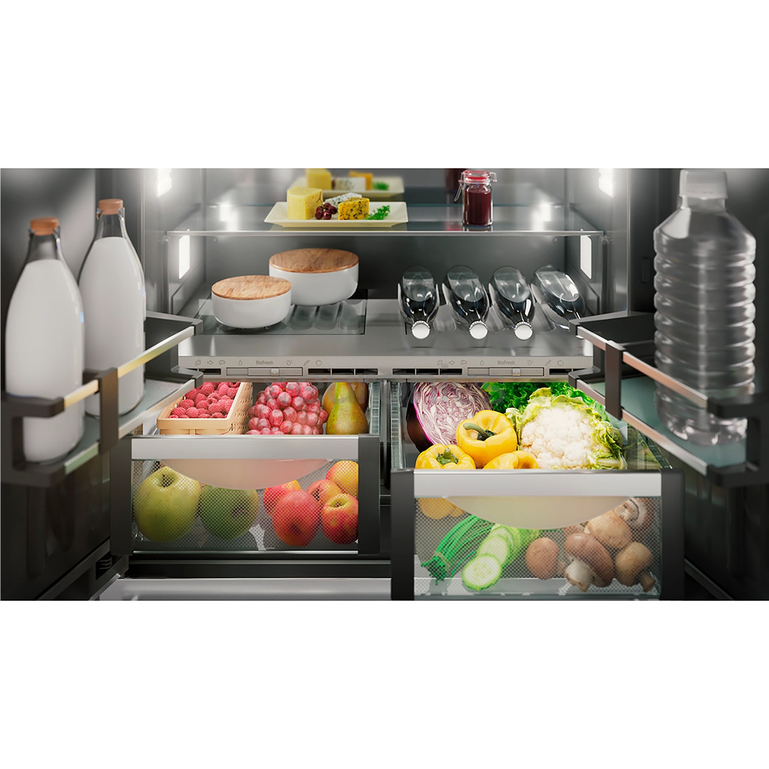 Liebherr BioFresh NoFrost, 522 L, height 203 cm, stainless steel - Refrigerator