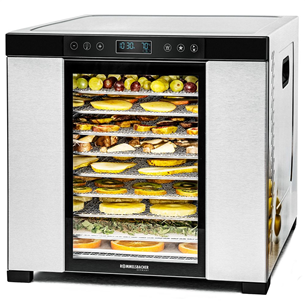 Rommelsbacher, 1000 W, roostevaba teras/must - Toidukuivati DA1050