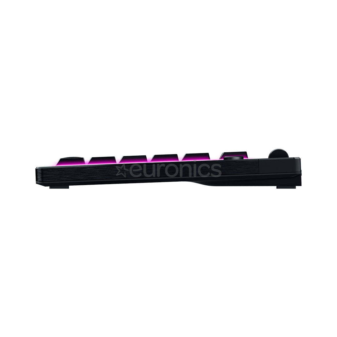 Razer BlackWidow V4 Low-Profile HyperSpeed, clicky, TKL, US, must - Juhtmevaba klaviatuur