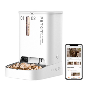 Petkit YumShare Dual-hopper, белый - Автоматическая кормушка для домашних животных с камерой P591