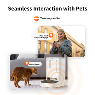 Petkit YumShare Dual-hopper, белый - Автоматическая кормушка для домашних животных с камерой