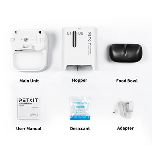 Petkit YumShare Dual-hopper, valge - Automaatne lemmikloomasöötja kaameraga