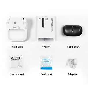 Petkit YumShare Dual-hopper, белый - Автоматическая кормушка для домашних животных с камерой