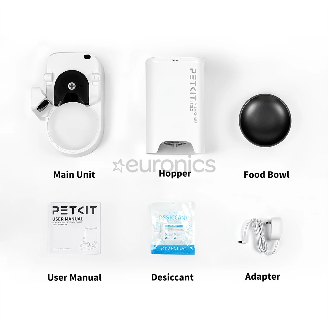 Petkit YumShare Solo, белый - Автоматическая кормушка для домашних животных с камерой