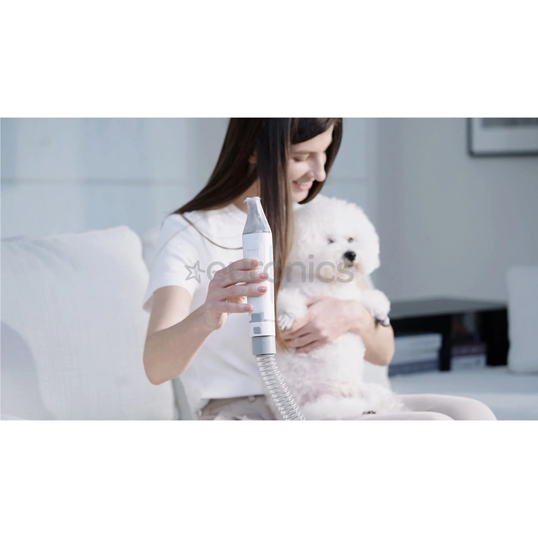 Petkit FurWaker 5-ühes (AirClipper), vaakumfunktsioon, valge/hall - Lemmikloomade hoolduskomplekt