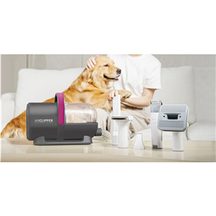 Petkit FurWaker 5-ühes (AirClipper), vaakumfunktsioon, valge/hall - Lemmikloomade hoolduskomplekt