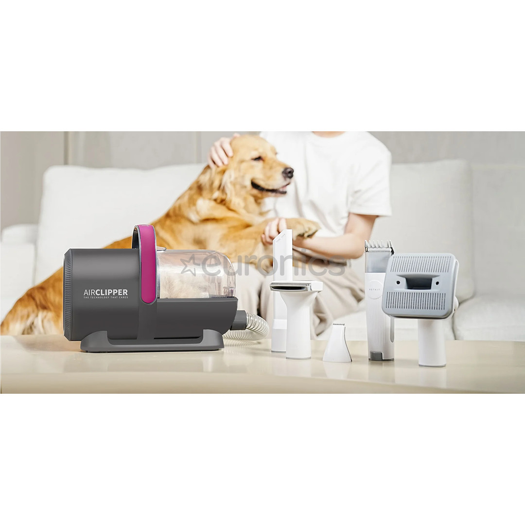 Petkit FurWaker 5-ühes (AirClipper), vaakumfunktsioon, valge/hall - Lemmikloomade hoolduskomplekt
