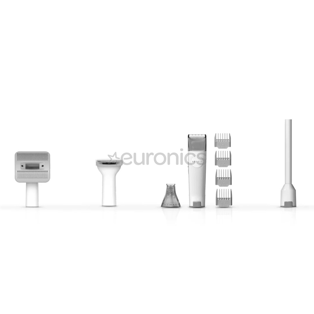 Petkit FurWaker 5-ühes (AirClipper), vaakumfunktsioon, valge/hall - Lemmikloomade hoolduskomplekt