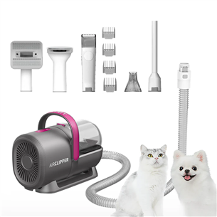 Petkit FurWaker 5-ühes (AirClipper), vaakumfunktsioon, valge/hall - Lemmikloomade hoolduskomplekt