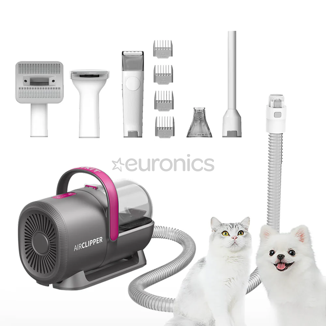 Petkit FurWaker 5-ühes (AirClipper), vaakumfunktsioon, valge/hall - Lemmikloomade hoolduskomplekt