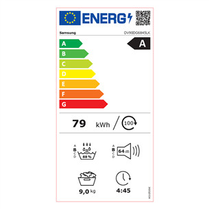 Samsung, 9 kg + 9 kg - Pesumasin + Pesukuivati