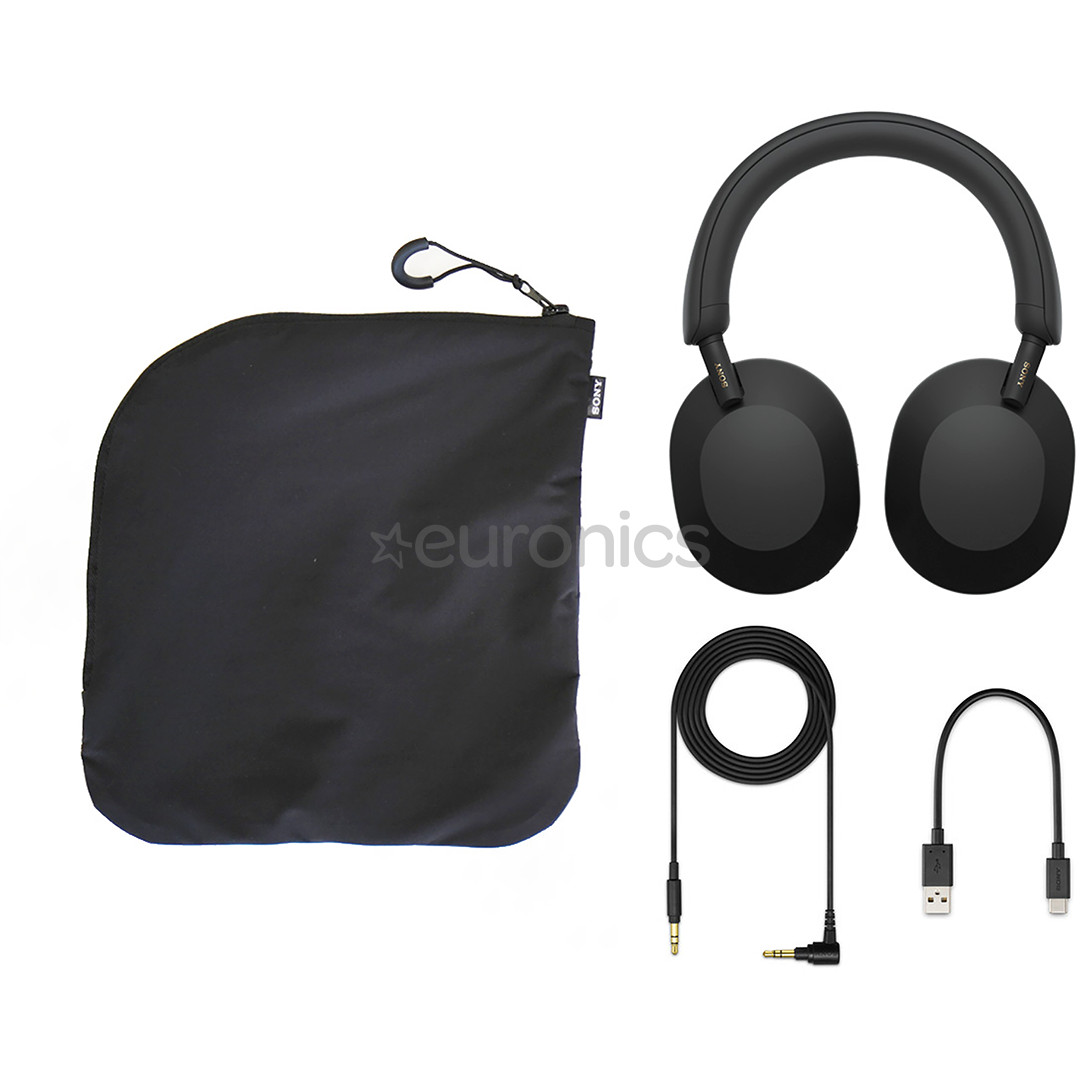 Sony WH-1000XM5 SA, must - Juhtmevabad kõrvaklapid