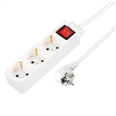 Hama Power Strip, 3 pesa, 1,4 m, valge - Pikendusjuhe