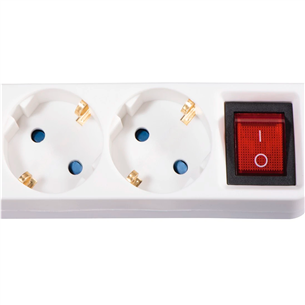Hama Power Strip, 3 pesa, 1,4 m, valge - Pikendusjuhe