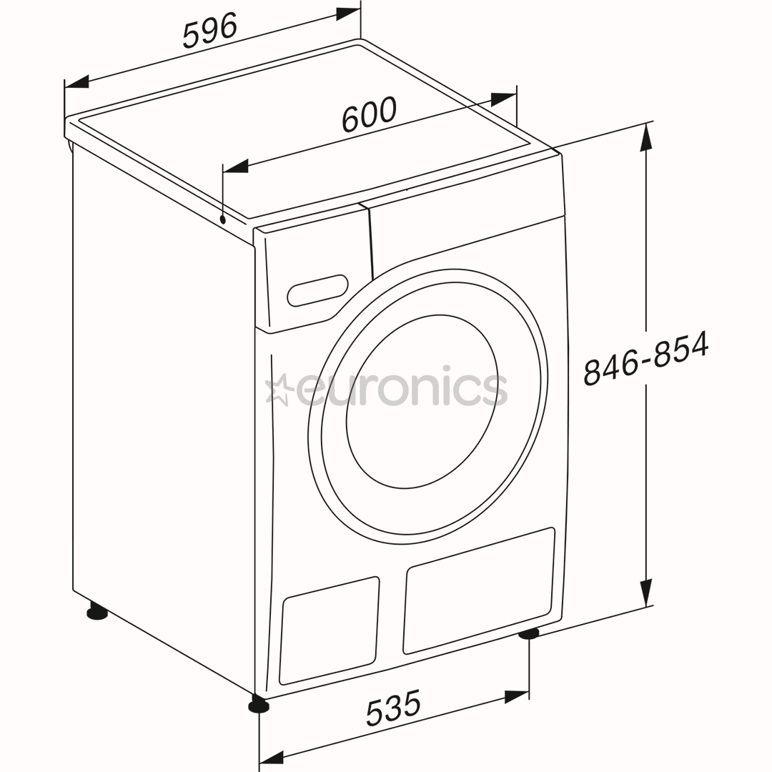 Miele W1 White Edition, 10 кг, глубина 64,3 см, 1400 об/мин - Стиральная машина с передней загрузкой