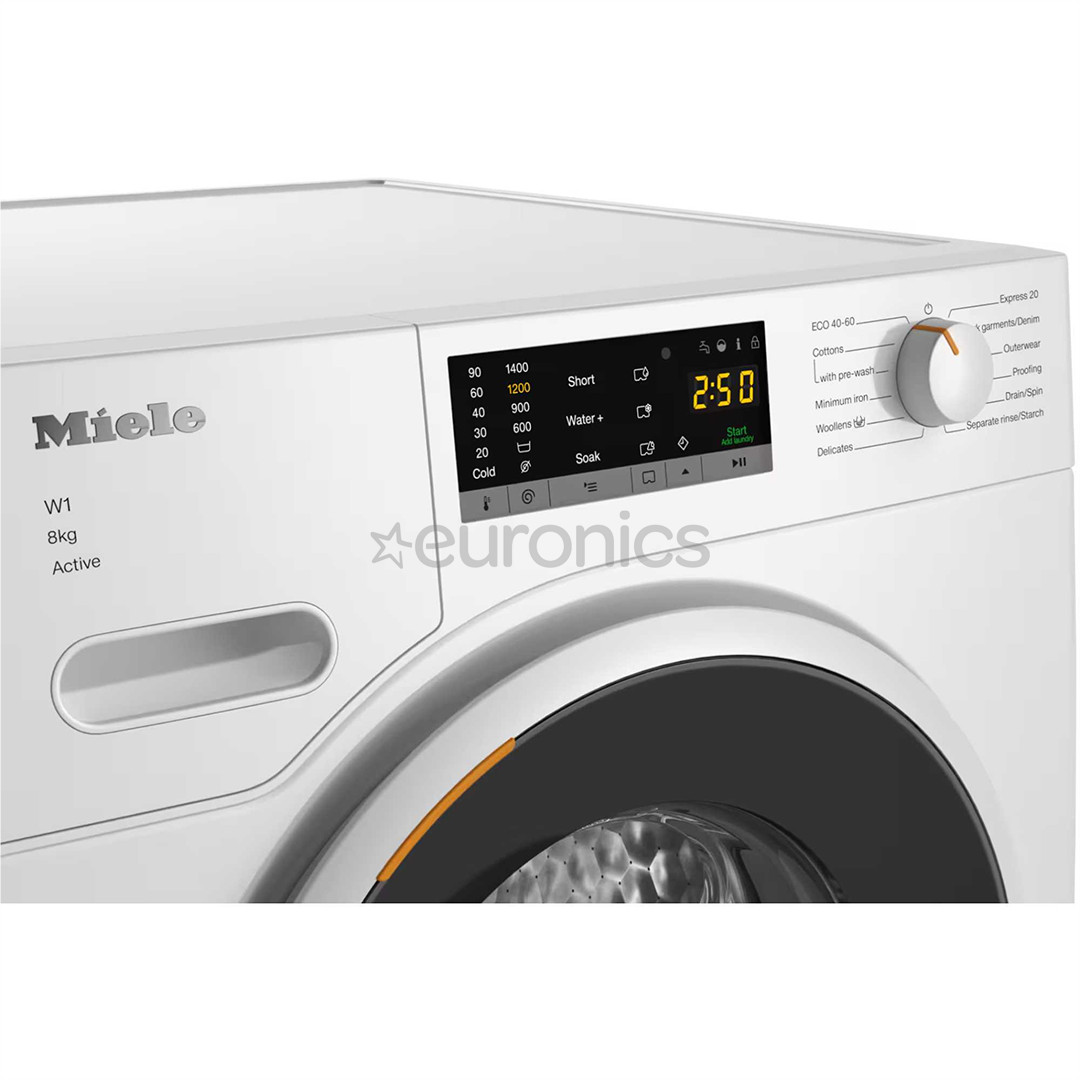Miele W1 Active, 8 kg, sügavus 64.3 cm, 1400 p/min - Eestlaetav pesumasin