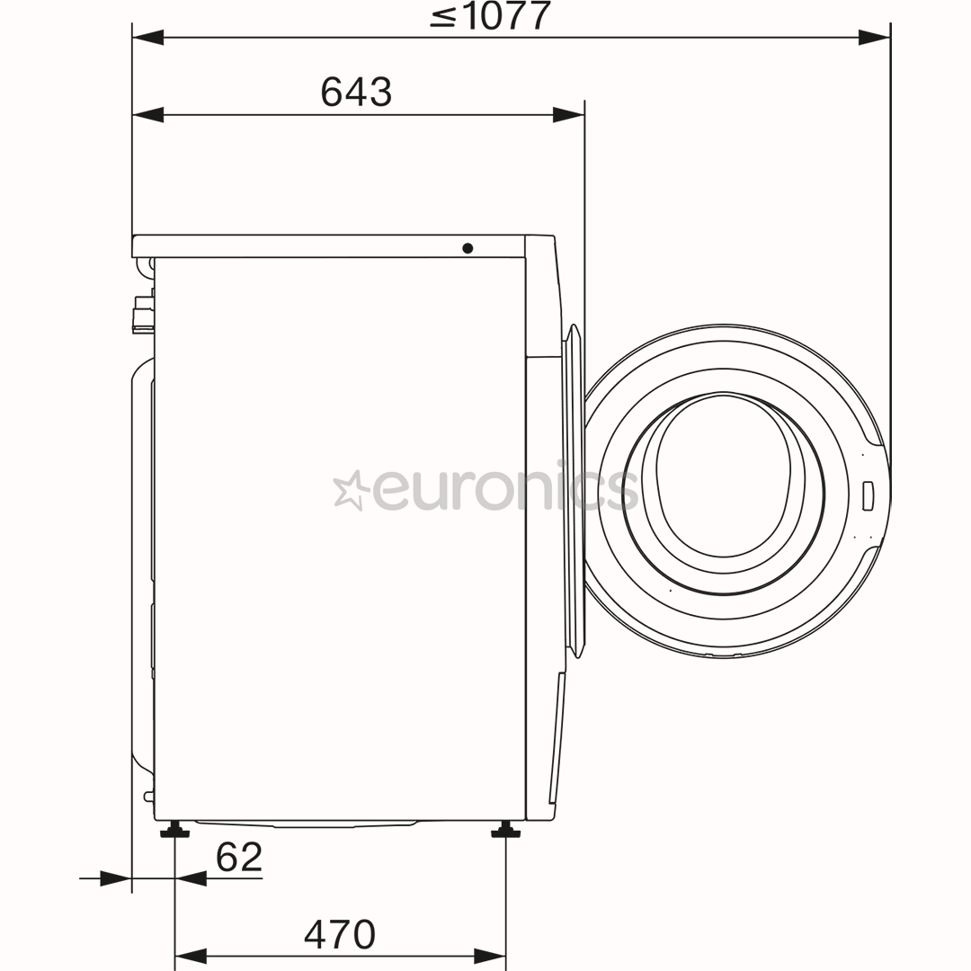 Miele W1 White Edition, 8 кг, глубина 64,3 см, 1400 об/мин - Стиральная машина с передней загрузкой