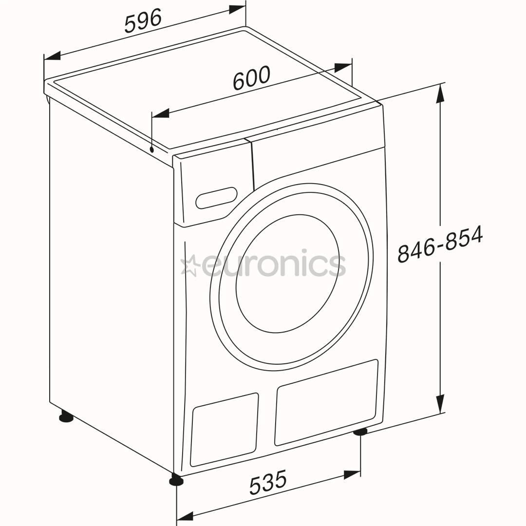 Miele W1 White Edition, 8 кг, глубина 64,3 см, 1400 об/мин - Стиральная машина с передней загрузкой