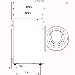 Miele W1 Chrome Edition, 8 кг, глубина 60 см, 1400 об/мин - Стиральная машина с передней загрузкой