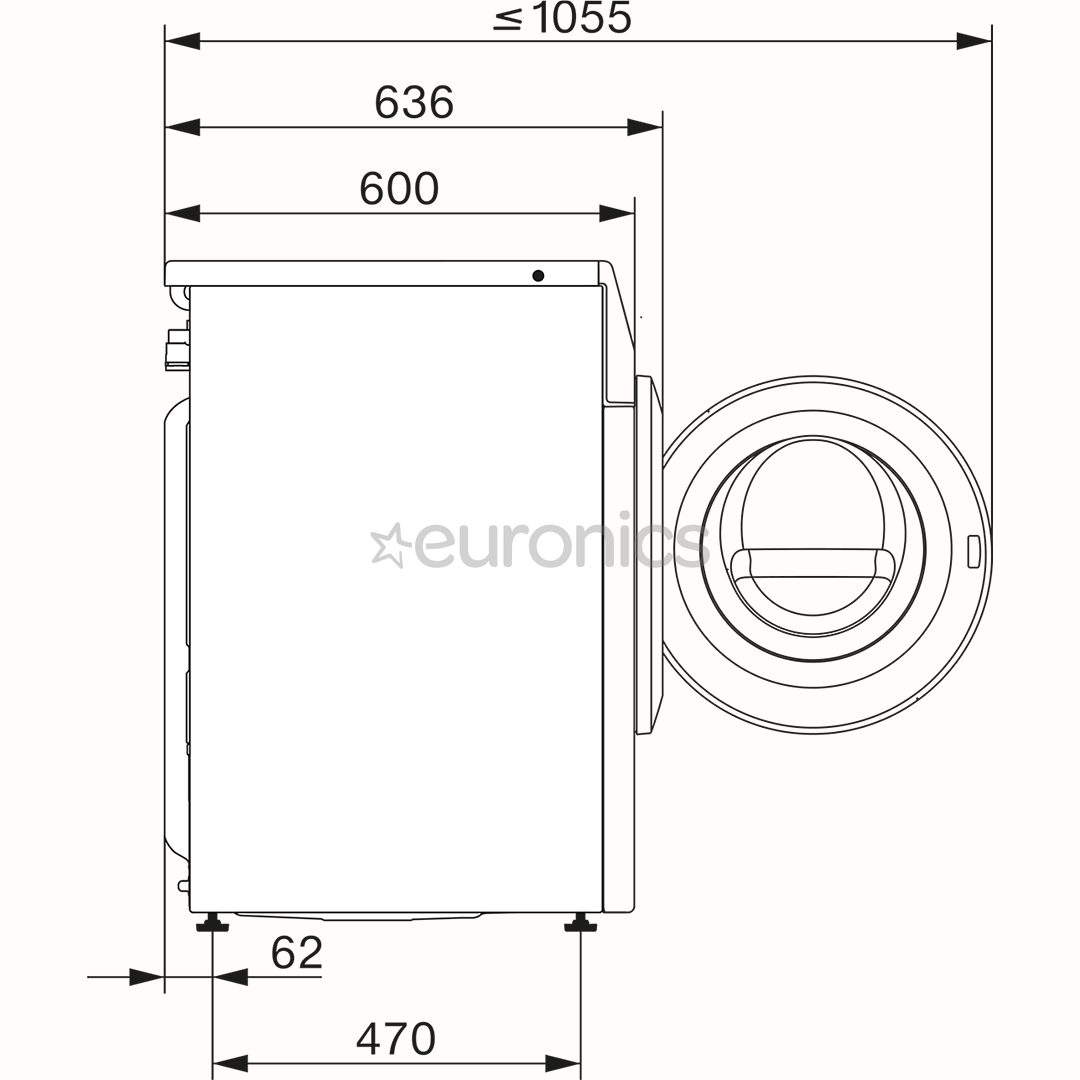 Miele W1 Chrome Edition, 8 кг, глубина 60 см, 1400 об/мин - Стиральная машина с передней загрузкой
