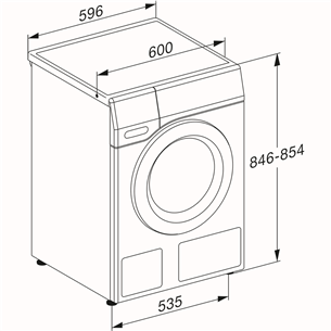 Miele W1 Chrome Edition, 8 кг, глубина 60 см, 1400 об/мин - Стиральная машина с передней загрузкой