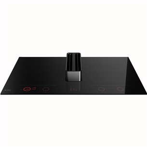 Asko, width 83 cm, black - Built-in hob with hood HIHD854GF