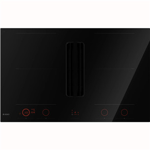 Asko, ширина 83 см, черный - Интегрируемая индукционная варочная панель с вытяжкой