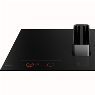 Asko, width 83 cm, black - Built-in hob with hood
