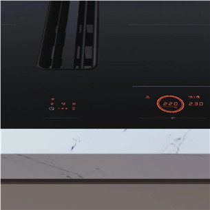 Asko, ширина 83 см, черный - Интегрируемая индукционная варочная панель с вытяжкой