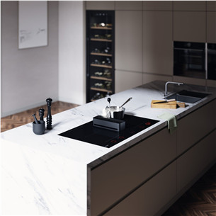 Asko, ширина 83 см, черный - Интегрируемая индукционная варочная панель с вытяжкой