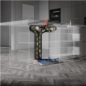 Asko, ширина 83 см, черный - Интегрируемая индукционная варочная панель с вытяжкой