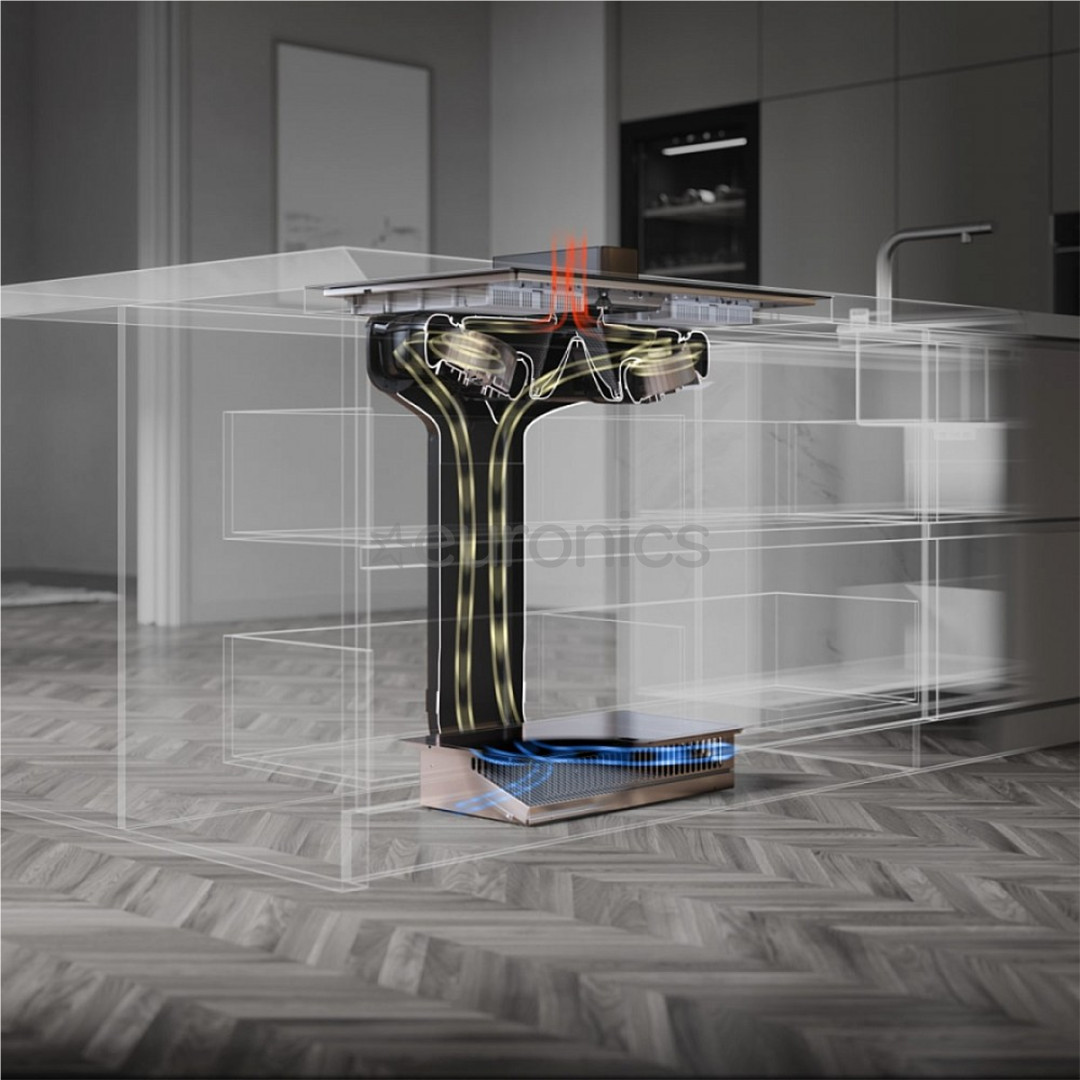 Asko, ширина 83 см, черный - Интегрируемая индукционная варочная панель с вытяжкой