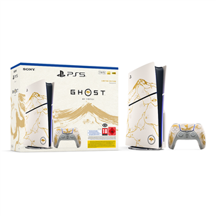 Sony PlayStation 5 Slim Ghost of Yotei Limited Edition, valge / kuldne - Mängukonsooli komplekt 711719599470