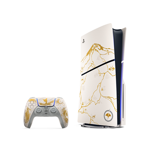 Sony PlayStation 5 Slim Ghost of Yotei Limited Edition, белый / золотистый - Комплект с игровой консолью