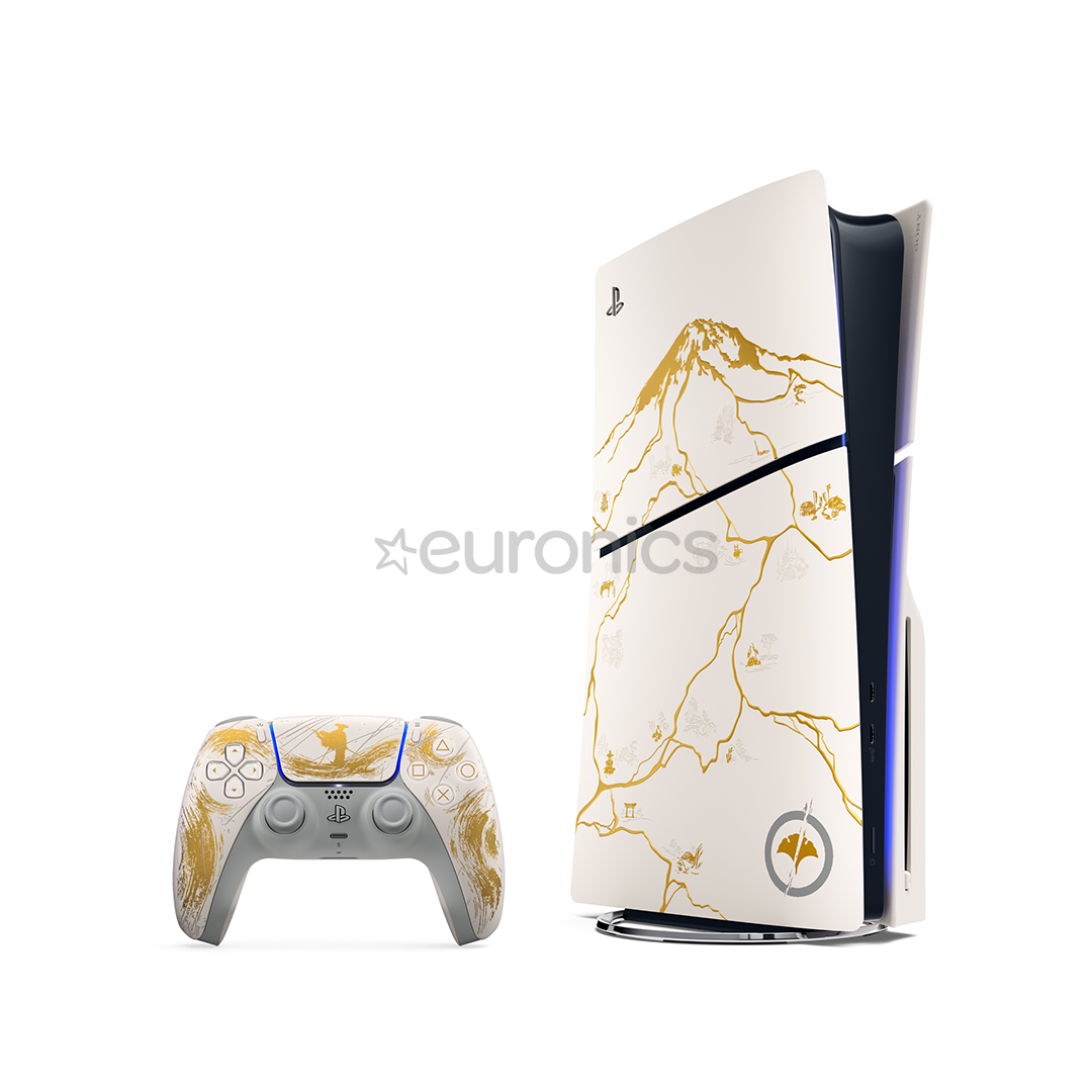 Sony PlayStation 5 Slim Ghost of Yotei Limited Edition, белый / золотистый - Комплект с игровой консолью